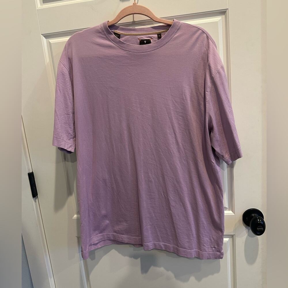 Left Coast XL Men’s Purple T-Shirt Basic Short Sleeve Cotton Casual Tee